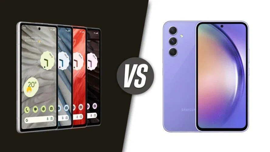 Điện thoại Pixel 7a và Galaxy A54 (Ảnh: Internet) Điện thoại Pixel 7a và Galaxy A54 (Ảnh: Internet)