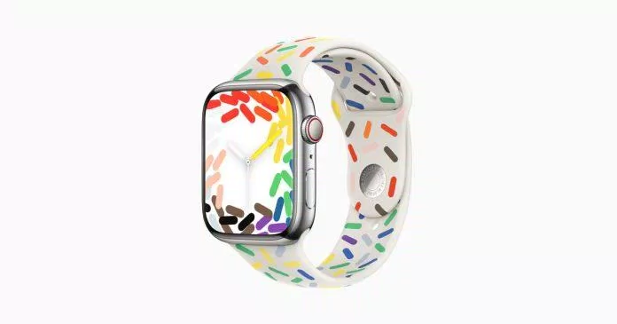 Apple đã giới thiệu thiết kế dây đồng hồ Pride Edition Sport 2023 nhằm tôn vinh "sức mạnh và vẻ đẹp" của cộng đồng LGBTQIA+ trong Tháng Tự hào (Ảnh: Internet) Apple đã giới thiệu thiết kế dây đồng hồ Pride Edition Sport 2023 nhằm tôn vinh "sức mạnh và vẻ đẹp" của cộng đồng LGBTQIA+ trong Tháng Tự hào (Ảnh: Internet)