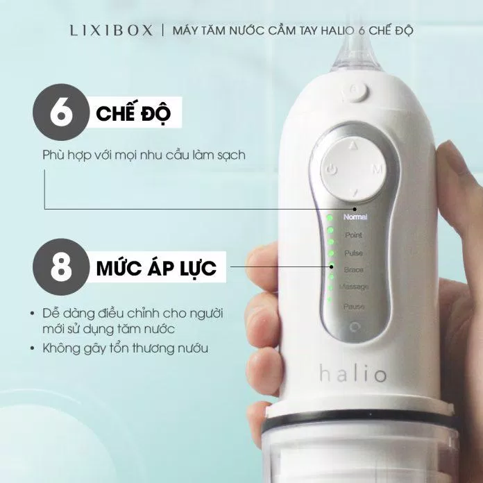 Máy Tăm Nước 6 Chế Độ Halio Professional Cordless(Nguồn: Internet)