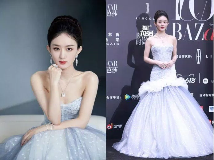 Triệu Lệ Dĩnh nổi bật trong dàn tiểu hoa đán với trang phục vô cùng bắt mắt cùng thần thái sang trọng
