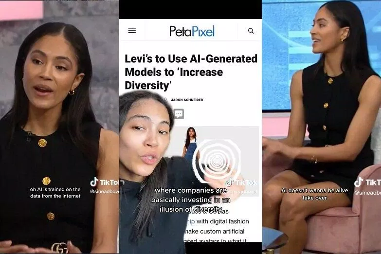 Người mẫu Sinead Bovell nói về AI trong lĩnh vực thời trang (Ảnh: Internet) Người mẫu Sinead Bovell nói về AI trong lĩnh vực thời trang (Ảnh: Internet)