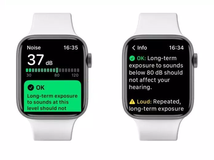 Apple Watch đo cường độ âm thanh của môi trường (Ảnh: Internet)