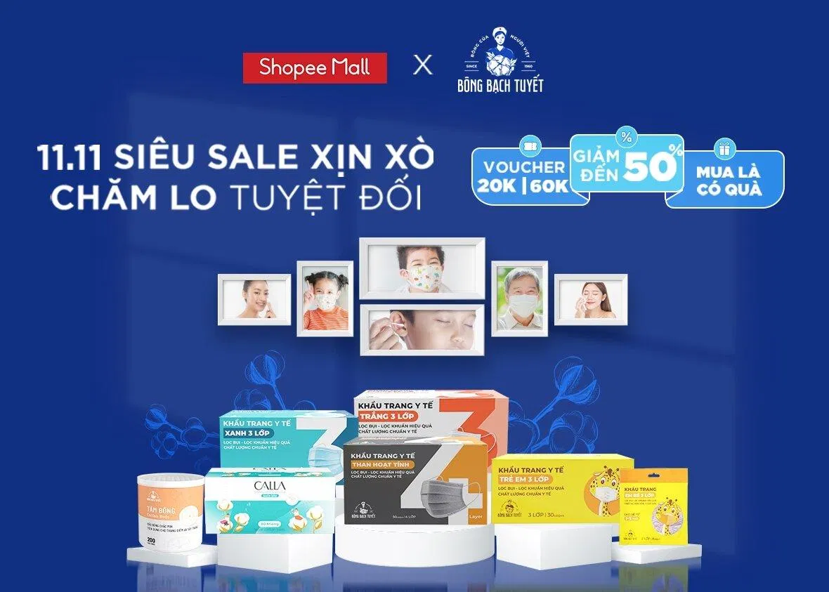 Ngoài các cửa hàng truyền thống, Bông Bạch Tuyết còn có sự hiện diện trên các nền tảng thương mại điện tử (Ảnh: Internet) Ngoài các cửa hàng truyền thống, Bông Bạch Tuyết còn có sự hiện diện trên các nền tảng thương mại điện tử (Ảnh: Internet)