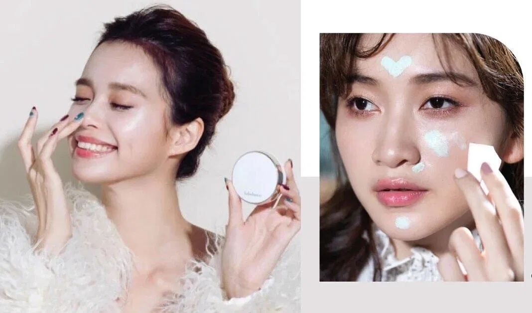 Cách dùng phấn phủ tạo lớp nền mỏng nhẹ không bết dính. (Ảnh: Internet)