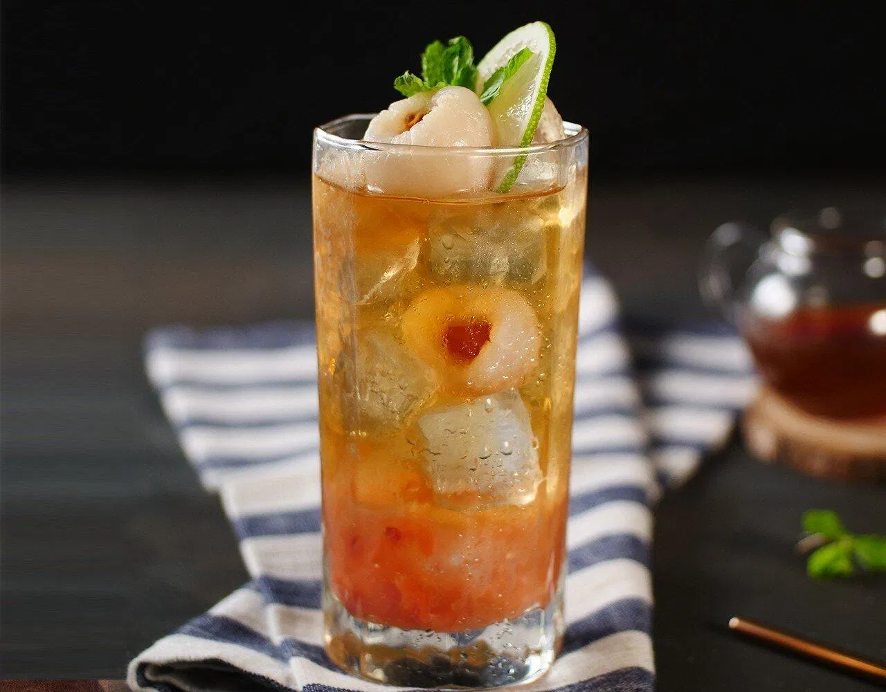 Cách pha trà vải Cozy. (Ảnh: Internet)