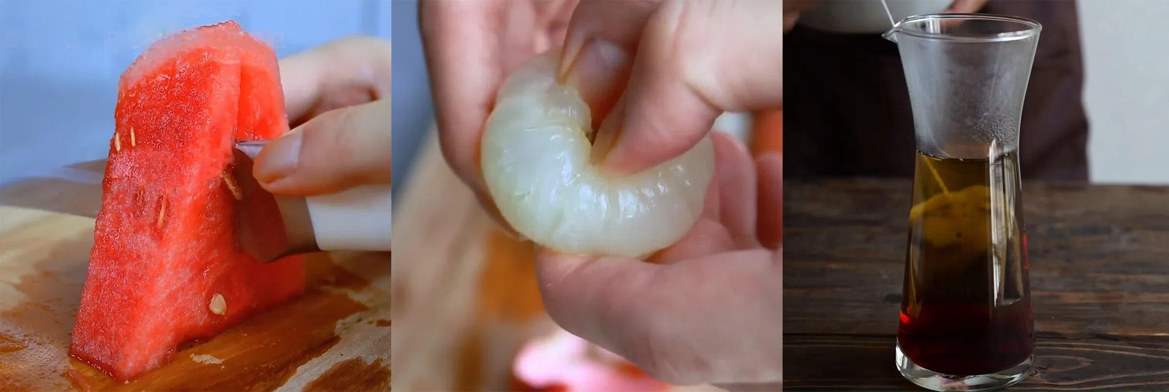 Cách pha trà vải dưa hấu