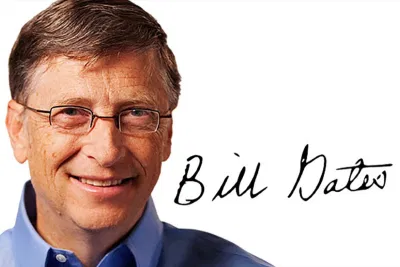 Chữ ký của tỷ phú Bill Gates (Ảnh: Internet) Chữ ký của tỷ phú Bill Gates (Ảnh: Internet)