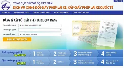 Thủ tục đổi giấy phép lái xe online (Ảnh: Internet) Thủ tục đổi giấy phép lái xe online (Ảnh: Internet)