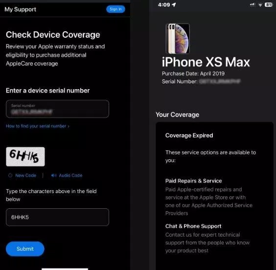 Kiểm tra bảo hành và hỗ trợ của iPhone (Ảnh: Internet) Kiểm tra bảo hành và hỗ trợ của iPhone (Ảnh: Internet)