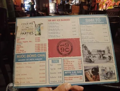 Menu của quán. (Ảnh: Internet)