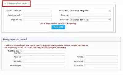 Thủ tục đổi giấy phép lái xe online (Ảnh: Internet)