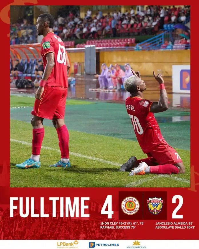 CLB Công an Hà Nội 4-2 Hồng Lĩnh Hà Tĩnh (Ảnh: Internet) CLB Công an Hà Nội 4-2 Hồng Lĩnh Hà Tĩnh (Ảnh: Internet)