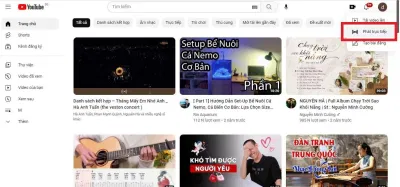Nhấn nút để tạo livestream (Ảnh: BlogAnChoi) Nhấn nút để tạo livestream (Ảnh: BlogAnChoi)