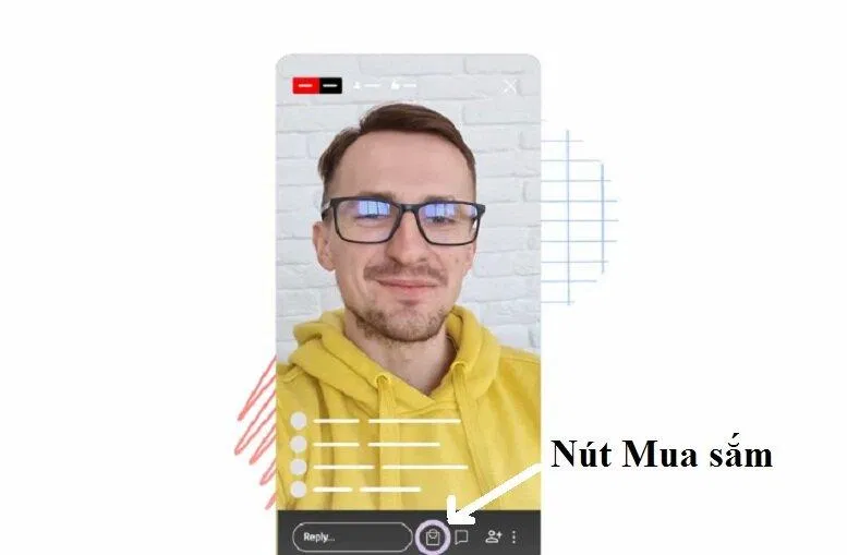 Nhấn nút Mua sắm trong livestream (Ảnh: BlogAnChoi)