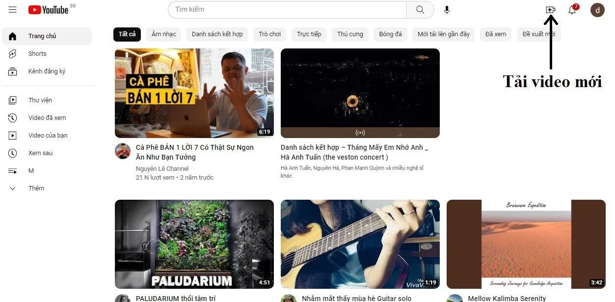 Tải video mới lên kênh YouTube của bạn (Ảnh: BlogAnChoi)