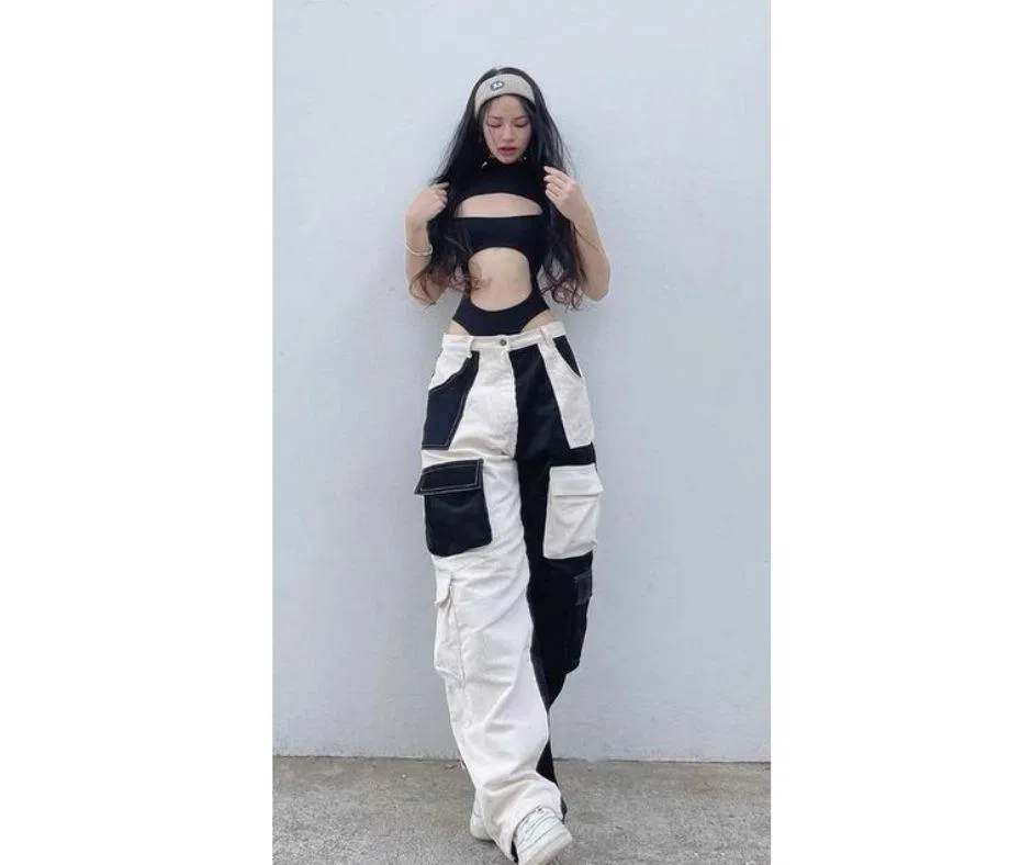 Jumpsuits cut out mix cùng quần túi hộp