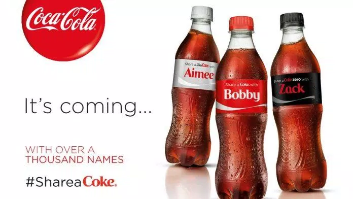 Một trong những chiến dịch tiếp thị toàn cầu thành công và đáng chú ý nhất của Coca Cola là chiến dịch “Share a Coke” (Ảnh: Internet)