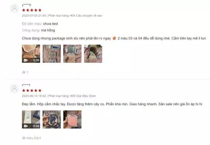 Đánh giá của người dùng. Nguồn: internet Đánh giá của người dùng. Nguồn: internet
