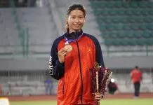Nguyễn Thị Hường giành huy chương đồng đầu tiên cho Việt Nam (Ảnh: Internet)