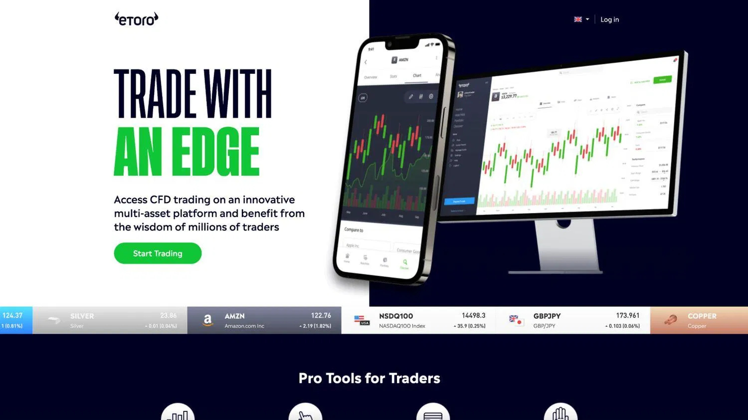 Nền tảng giao dịch tiền điện tử và forex eToro (Ảnh: Internet)