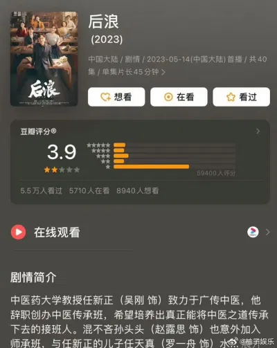 Hậu Lãng mở douban 3.9: Triệu Lộ Tư hại phim flop thảm? (Ảnh: Internet) Hậu Lãng mở douban 3.9: Triệu Lộ Tư hại phim flop thảm? (Ảnh: Internet)