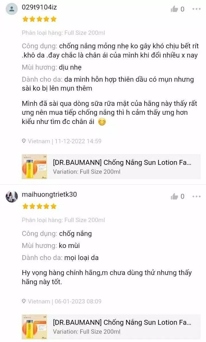 Đánh giá, review của khách hàng trên Shopee (Ảnh: Internet)