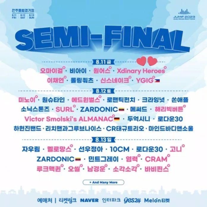 Lễ hội âm nhạc công bố dàn lineup (nguồn: twitter)