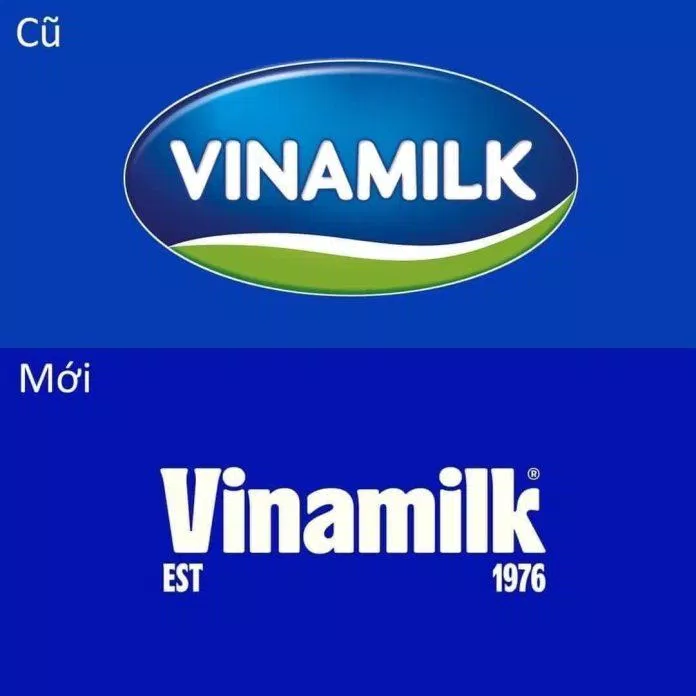 Logo Vinamilk thay đổi sau gần 50 năm (Ảnh: Internet)