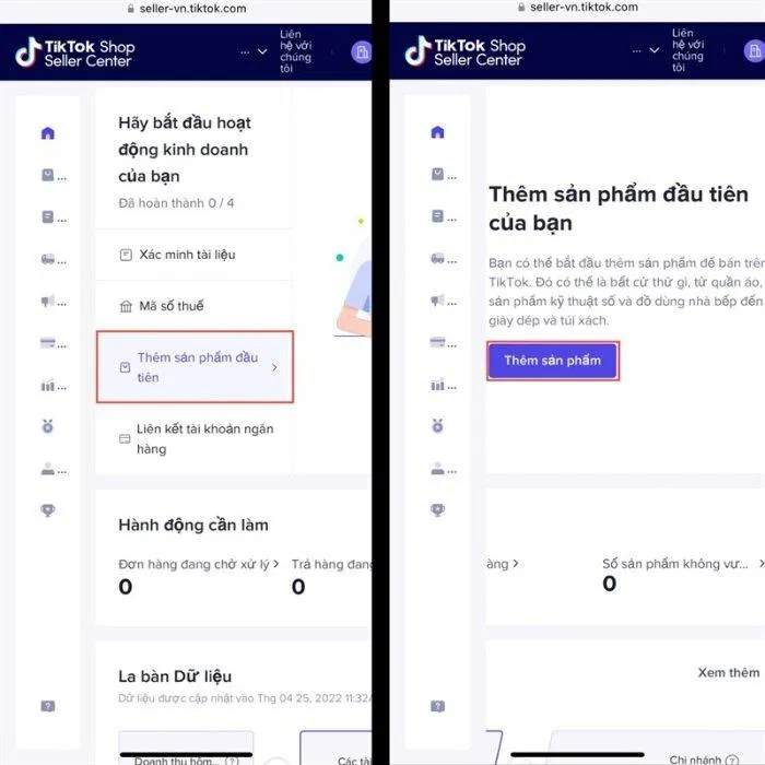 Các bước đăng ký tài khoản Tiktok shop (Ảnh: Internet)