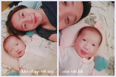 Biểu cảm lém lỉnh của cô bé khi chụp ảnh với bố mẹ (Nguồn: Internet) Biểu cảm lém lỉnh của cô bé khi chụp ảnh với bố mẹ (Nguồn: Internet)