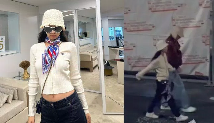 Outfit Jennie mặc trong ảnh mà cô đăng trên Instagram giống từng chi tiết với cô gái trong video (Ảnh: Internet)