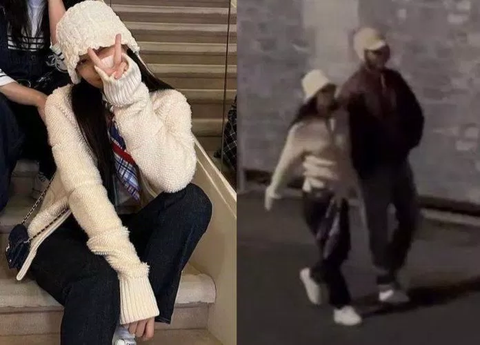 Sự trùng hợp về outfit của Jennie và cô gái trong video được lan truyền (Ảnh: Internet)