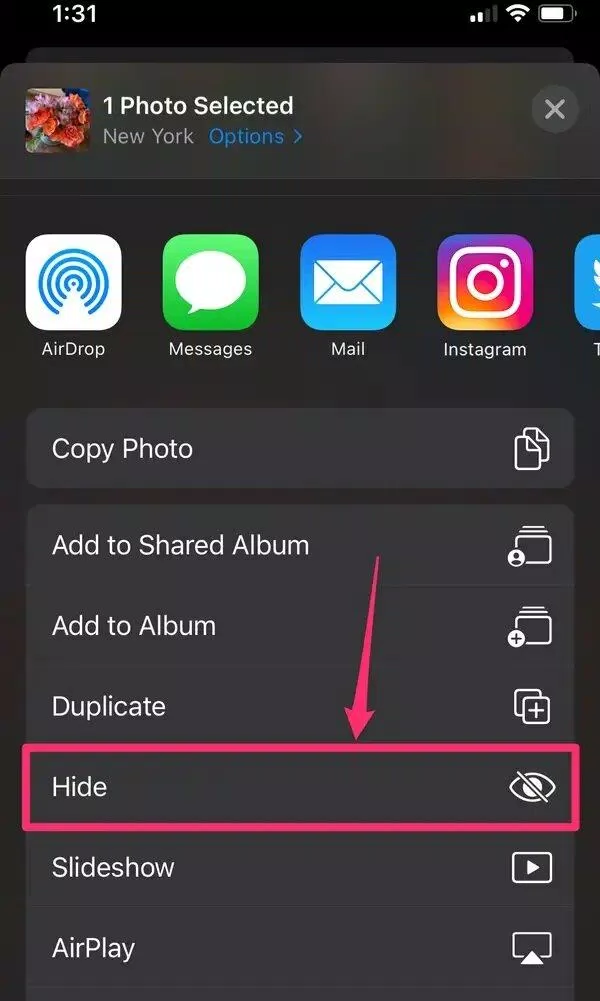 Cách ẩn ảnh trên iphone đơn giản trong 3 bước (Ảnh: Internet)
