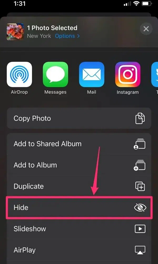 Cách ẩn ảnh trên iphone đơn giản trong 3 bước (Ảnh: Internet)