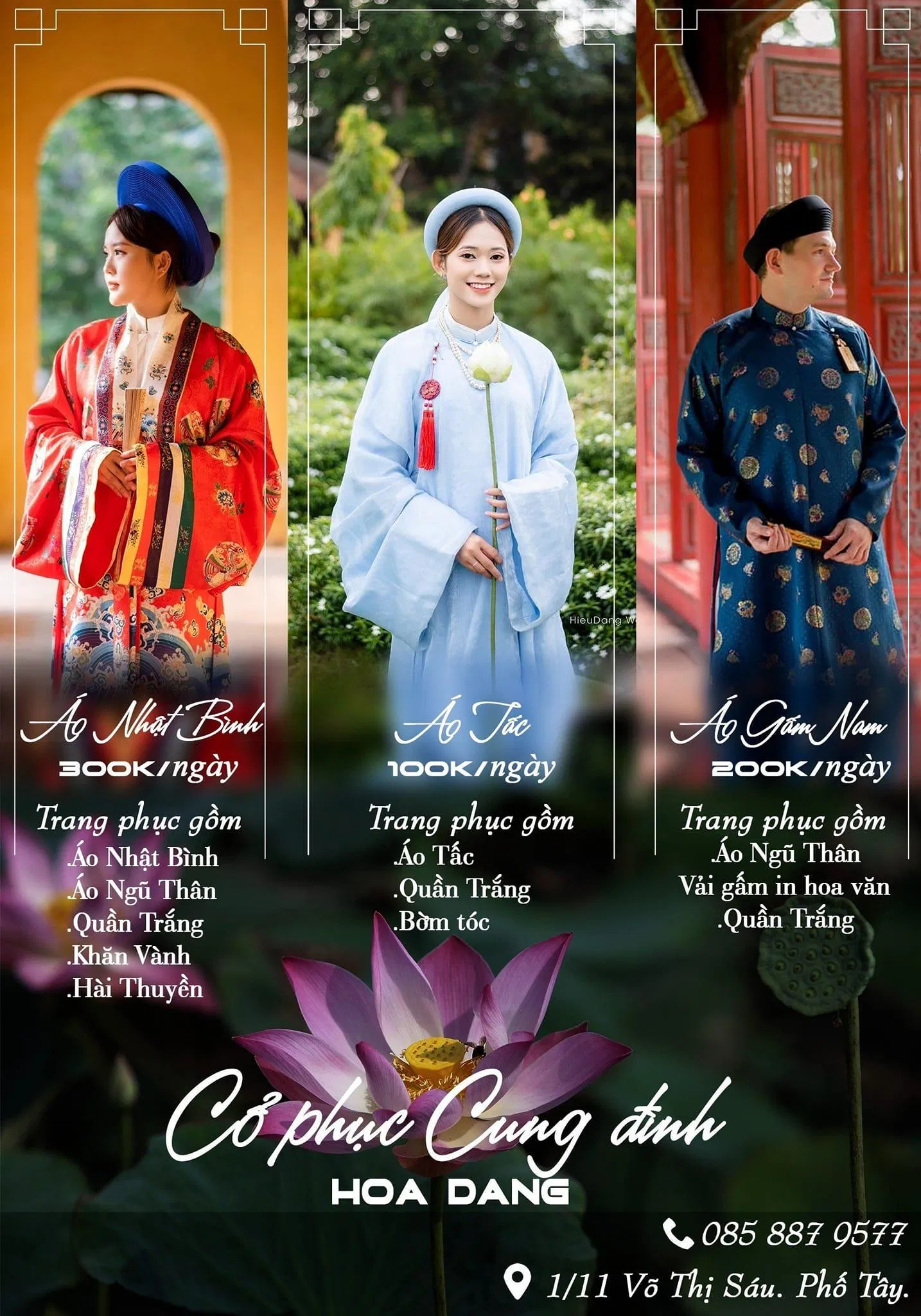 Giá thuê tại Cổ Phục Cung Đình Huế HoaDang rất phải chăng (Nguồn: internet) Giá thuê tại Cổ Phục Cung Đình Huế HoaDang rất phải chăng (Nguồn: internet)