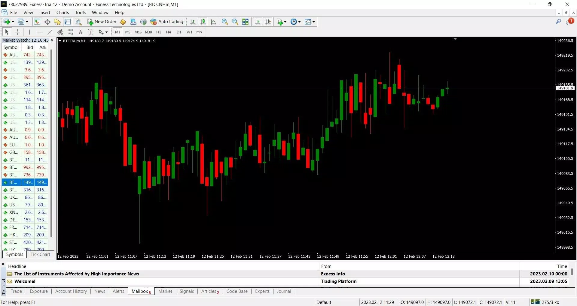 Phần mềm MetaTrader 4 trên máy tính (Ảnh: Internet)