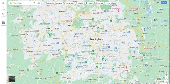 Giao diện của Google Maps (Ảnh: Internet) Giao diện của Google Maps (Ảnh: Internet)