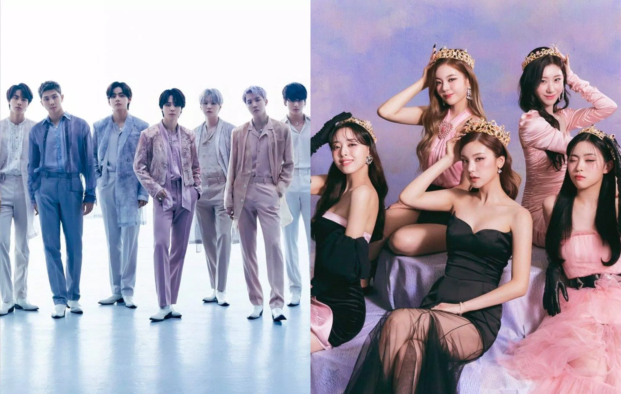 Nhóm nhạc BTS và ITZY (nguồn: internet)