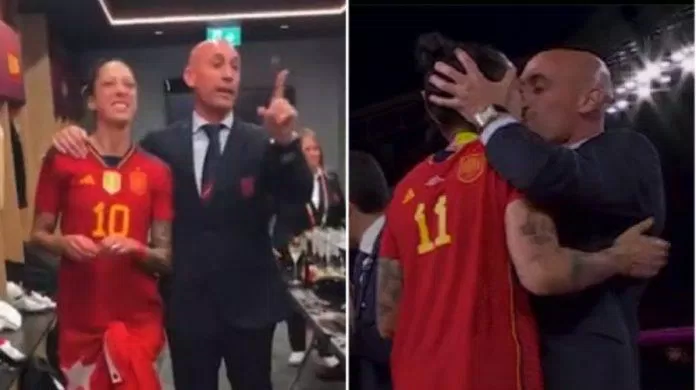 Đoạn video ghi lại cảnh Rubiales hôn Hermoso (Nguồn: Internet) Đoạn video ghi lại cảnh Rubiales hôn Hermoso (Nguồn: Internet)