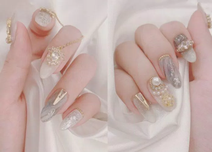 Mẫu nail cô dâu sang trọng nhất (Ảnh: Internet) Mẫu nail cô dâu sang trọng nhất (Ảnh: Internet)