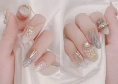 Mẫu nail cô dâu sang trọng nhất (Ảnh: Internet) Mẫu nail cô dâu sang trọng nhất (Ảnh: Internet)