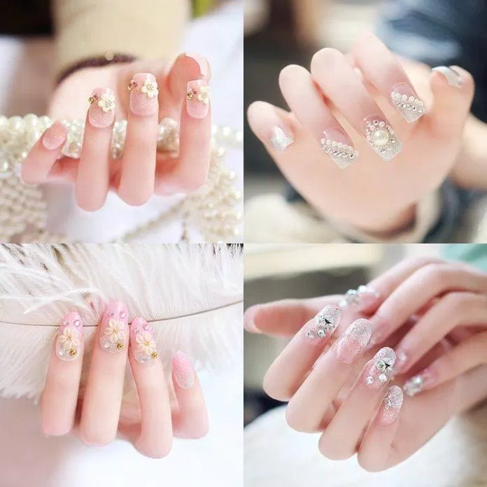 Mẫu nail cô dâu sang trọng nhất (Ảnh: Internet)