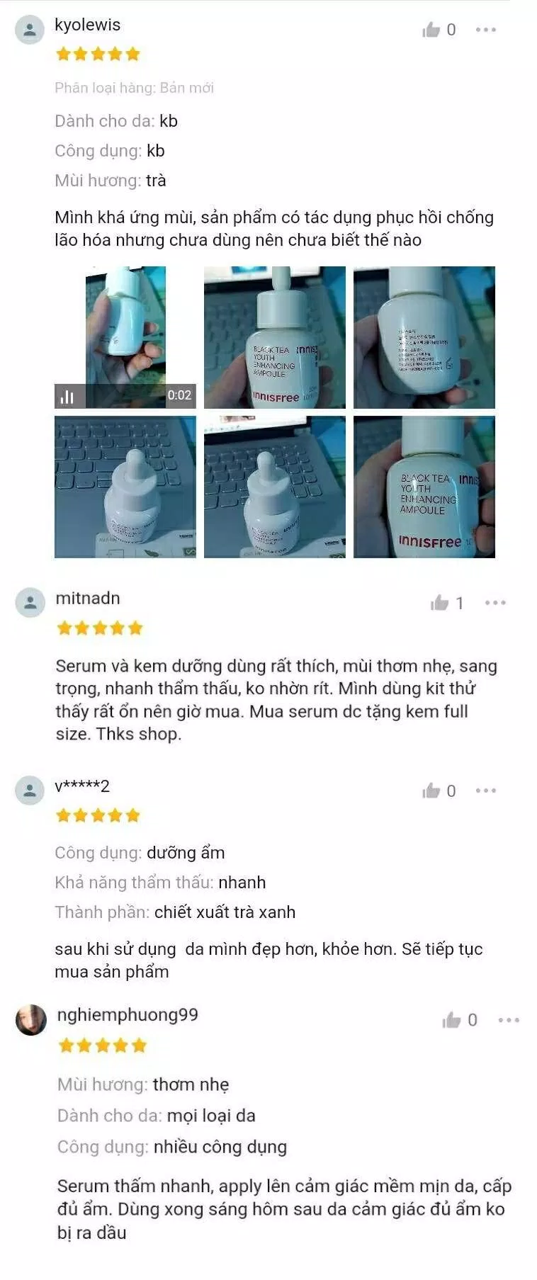 Đánh giá của khách hàng trên Shopee