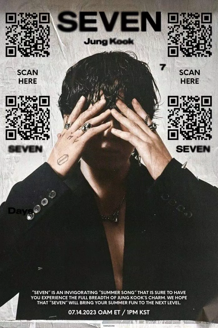 Poster "Seven" của Jungkook (Ảnh: Internet)