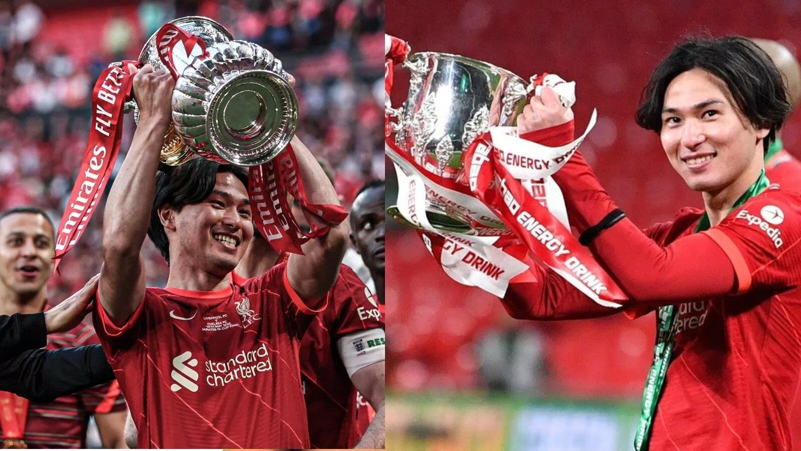 Tiền đạo người Nhật góp công lớn trong hai chức vô địch FA Cup và Carabao Cup của Liverpool (nguồn ảnh: Internet)