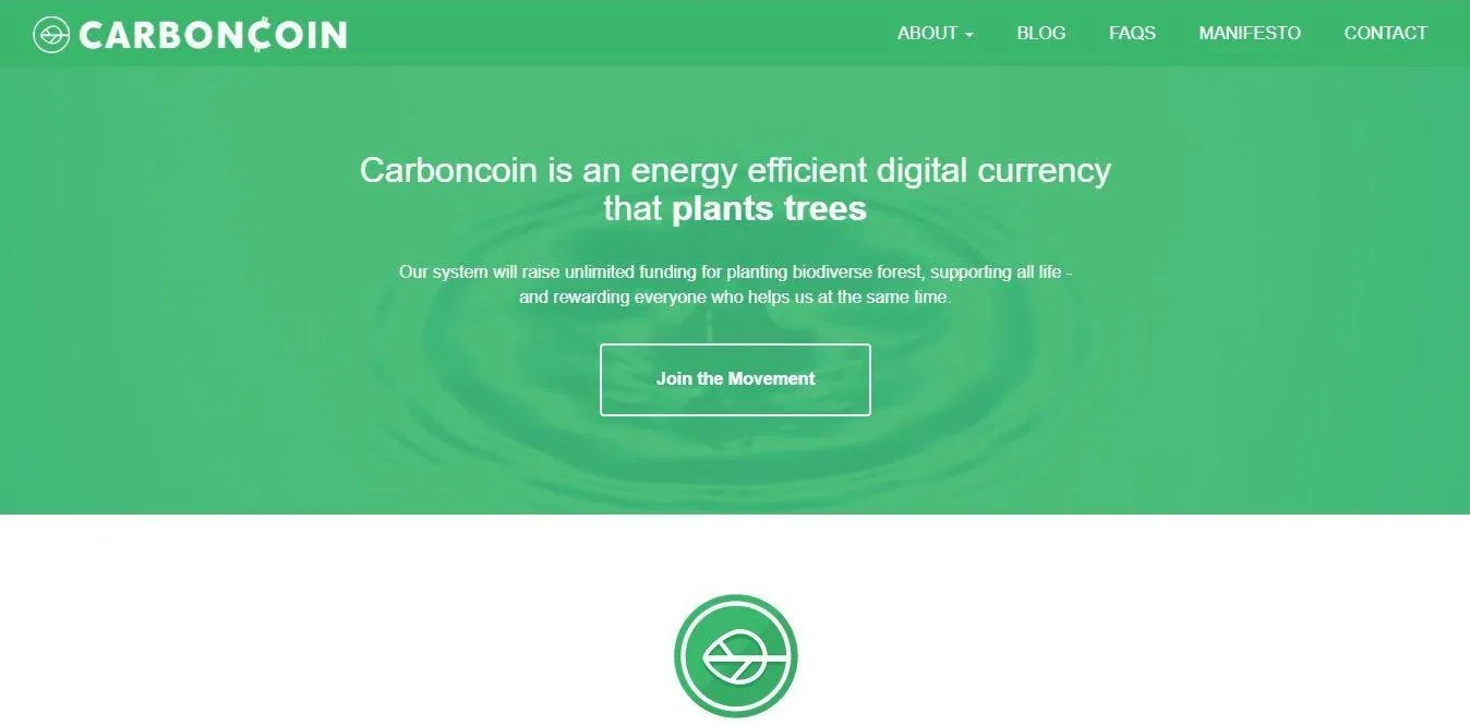 Trang chủ của Carboncoin (Ảnh: Internet) Trang chủ của Carboncoin (Ảnh: Internet)