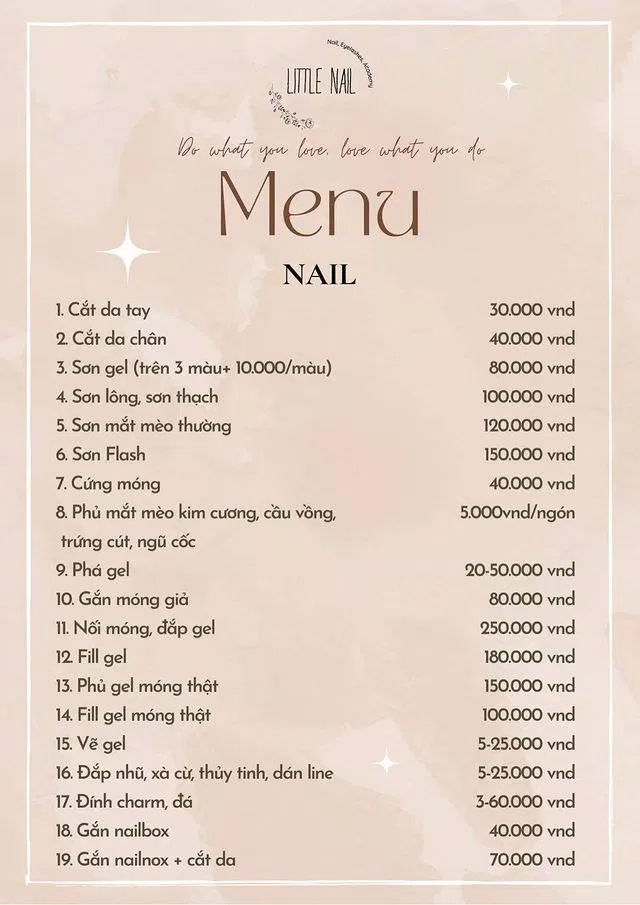 Bảng giá dịch vụ tại Little Beauty