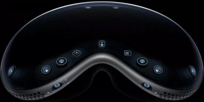 Các cảm biến, camera và micrô được trang bị trên kính Vision Pro của Apple (Ảnh: Internet) Các cảm biến, camera và micrô được trang bị trên kính Vision Pro của Apple (Ảnh: Internet)