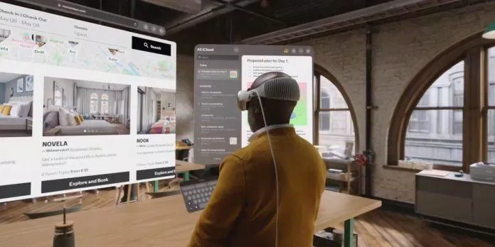 Dùng kính Vision Pro để lướt web (Ảnh: Internet) Dùng kính Vision Pro để lướt web (Ảnh: Internet)
