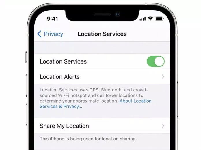 Dịch vụ định vị trong iPhone (Ảnh: Internet) Dịch vụ định vị trong iPhone (Ảnh: Internet)
